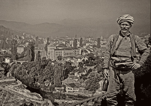 Alija M. Akšamija: Sarajevo view with Rom. Mehmed A. Akšamija Photo Collection